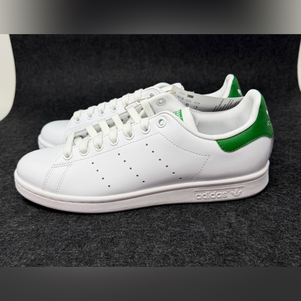 Adidas Stan Smith White and Green Shoes